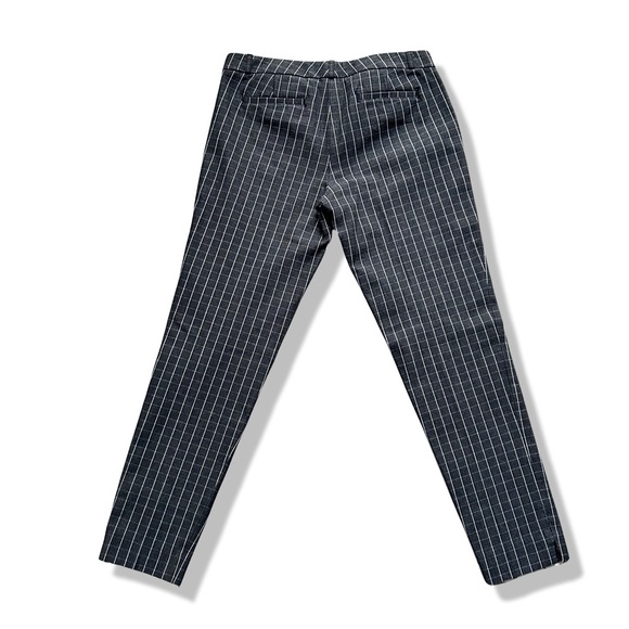 Women's Banana Republic Sloan Stretch Grey Pants with White Checkerboard 8L - Picture 3 of 15
